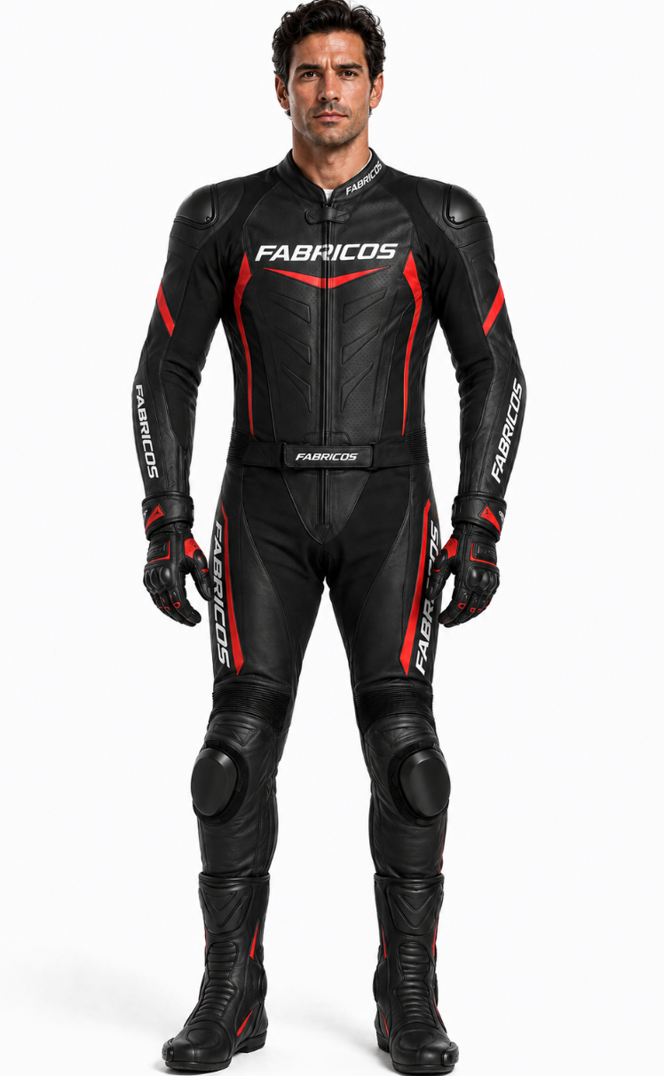 Fabricos Stratos R2 Two-Piece Leather Motorcycle Suit