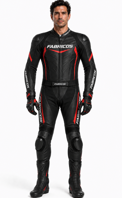 Fabricos Stratos R2 Two-Piece Leather Motorcycle Suit