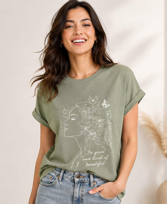 Fabricos Floral Line Art Women's T-Shirt