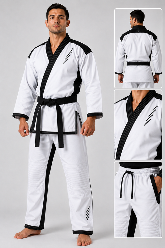 Fabricos Fusion X Karate Gi – White & Black Edition