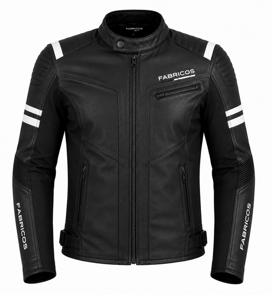 Fabricos Stealth Hybrid Leather Motorcycle Jacket